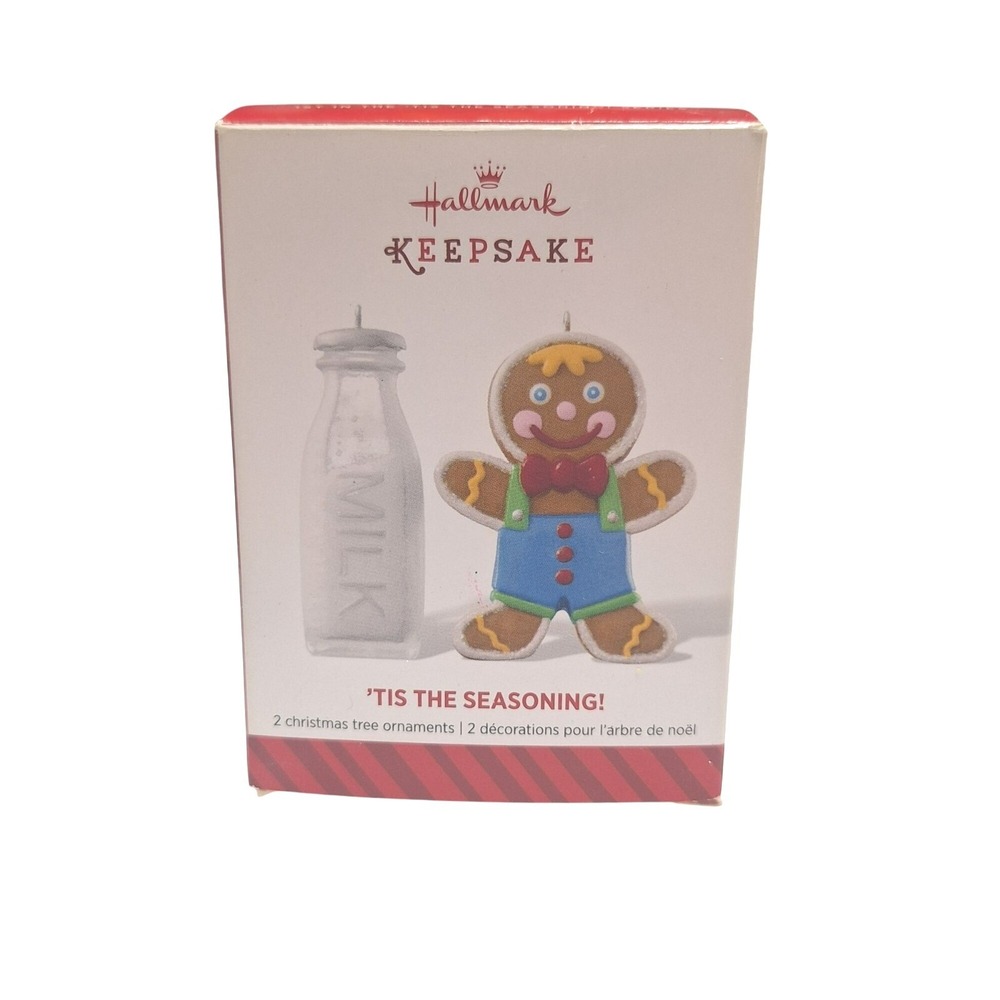 Hallmark Keepsake Tis The Seasoning Gingerbread Man Milk Christmas Ornament